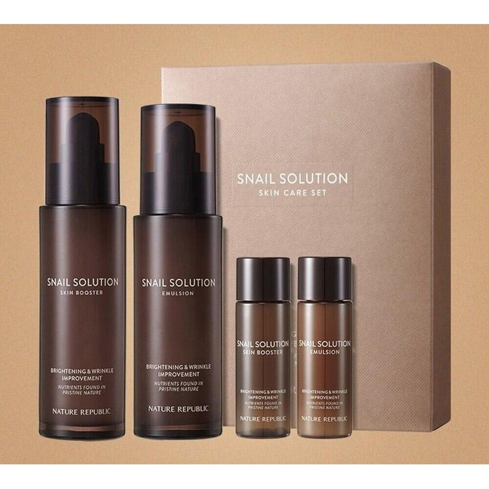 Nature Republic Snail Solution Skin Care (4 Items) Toner Emulsion