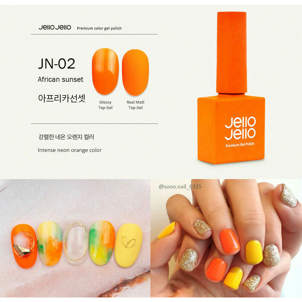 Jello Jello Premium Gel Nail Polish Syrup Gel Neon Edition 6 Color Set K-Beauty