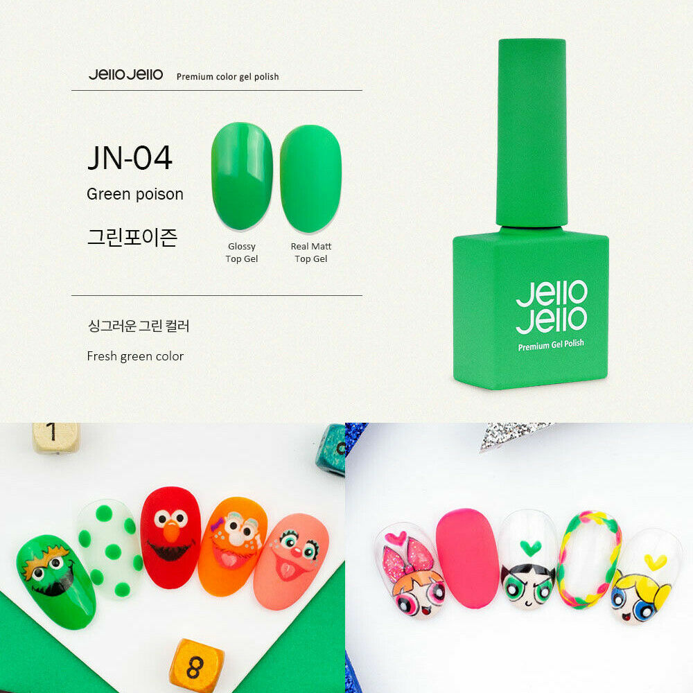 Jello Jello Premium Gel Nail Polish Syrup Gel Neon Edition 6 Color Set K-Beauty
