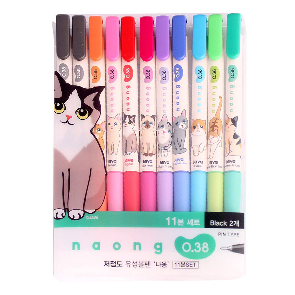 DONG-A Hexaplus Fineliner Pen, 0.4mm, 10 Color Set