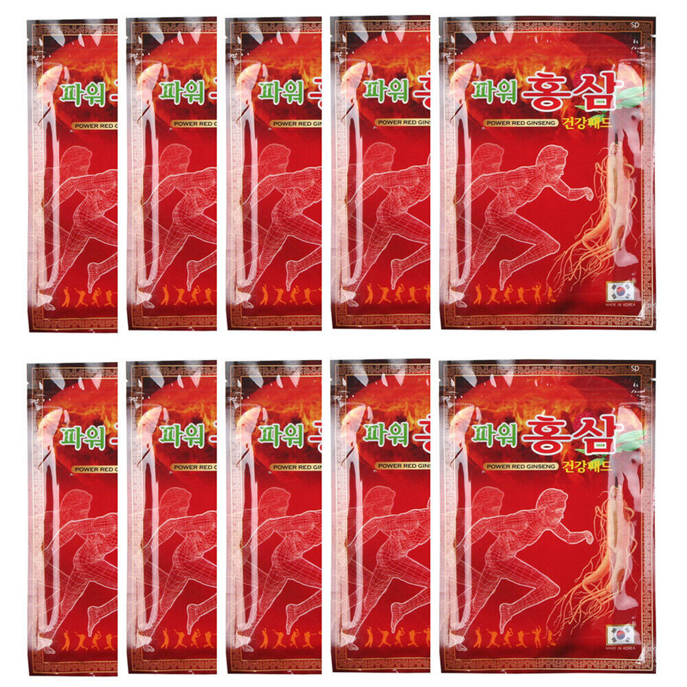 [10-Pack] Power Red Ginseng Health Patch – 200 Sheets