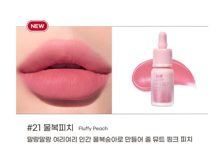 Peripera Ink The Airy Velvet #Peaches Collection 2022 NEW Lip Tint K-Beauty