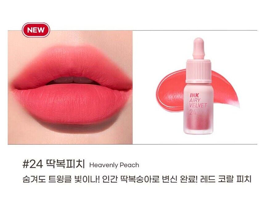 Peripera Ink The Airy Velvet #Peaches Collection 2022 NEW Lip Tint K-Beauty