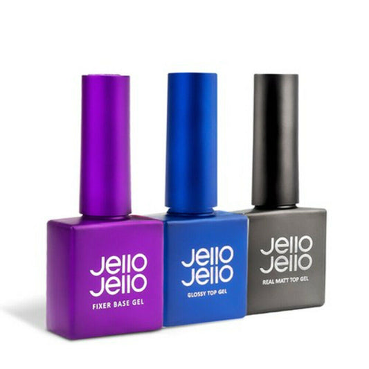 Jello Jello 3 Set Fixer Base Gel Glossy Top Gel Real Matt Top Gel K-Beauty