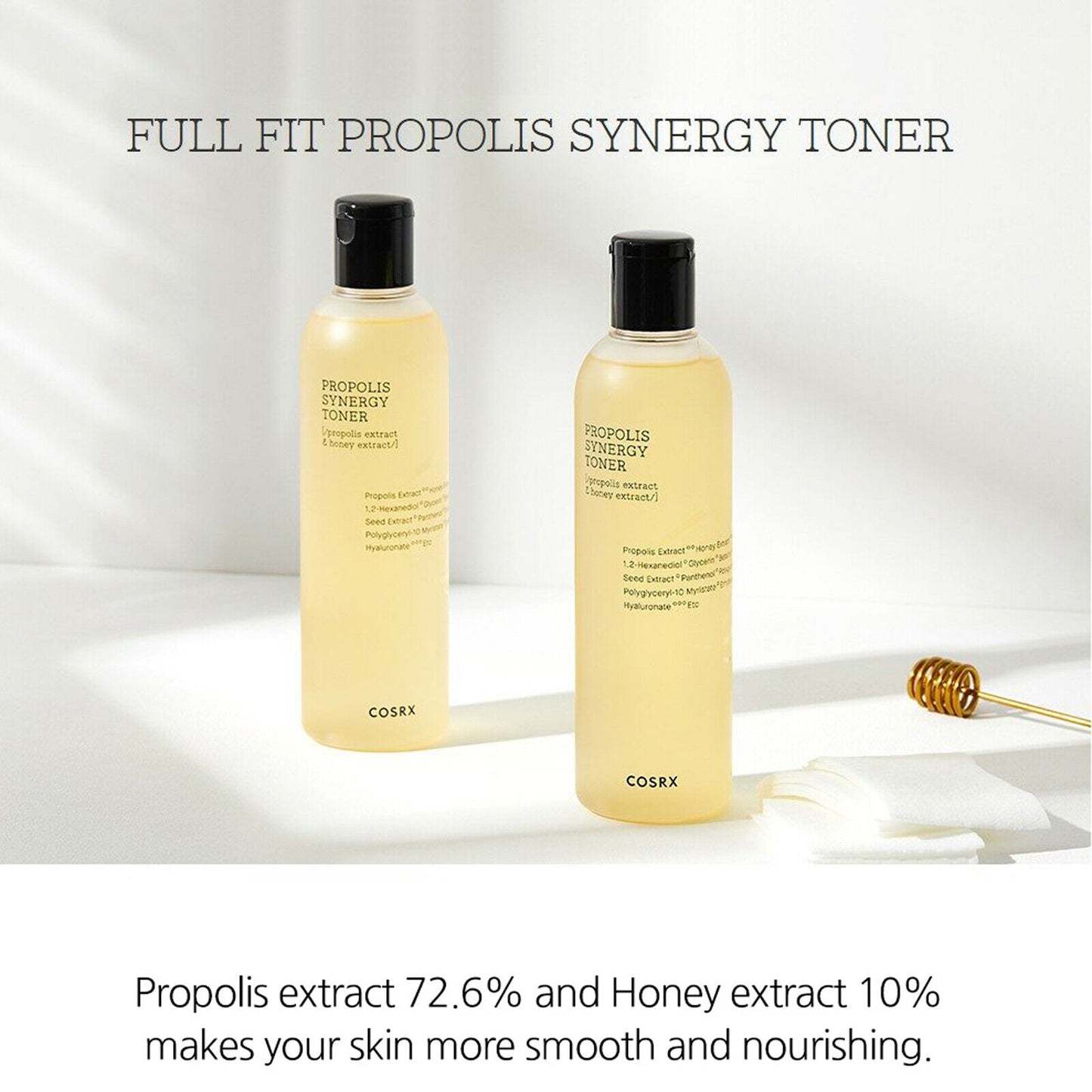 Cosrx Full Fit Propolis Synergy Toner 280ml Propolis extract 72.6% Honey 10%