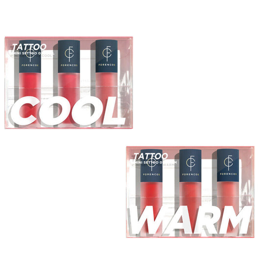 FORENCOS Mini Settoo Tattoo Velvet Lip Tint (mini 3 tint set) K-Beauty