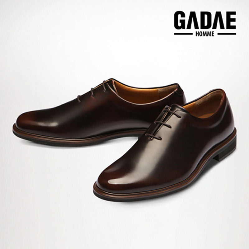 GADAE Mens Faux Leather Shoes Whole Cut Plain Toe Oxford Formal Dress Shoes 505