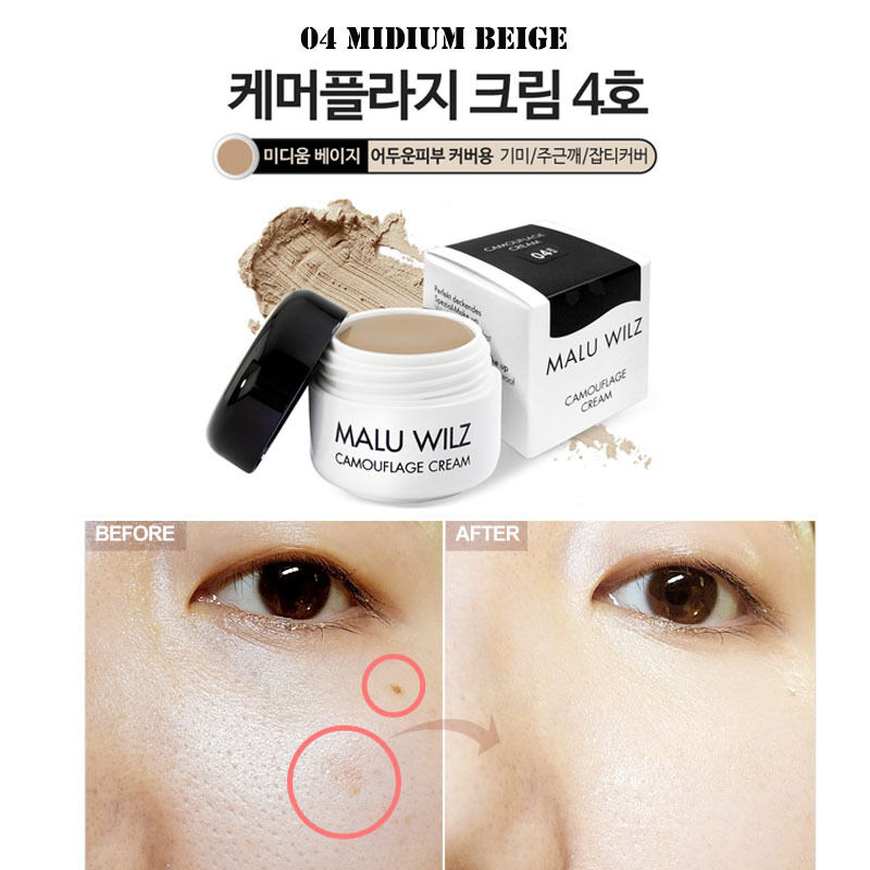 Malu Wilz Camouflage Cream 6g Waterproof Concealer Trouble Foundation+ Free Gift