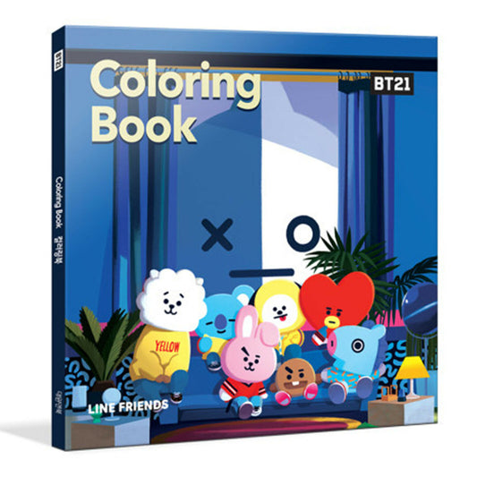 BTS Official Goods BT21 Coloring Book + BTS Character 46 Sticker