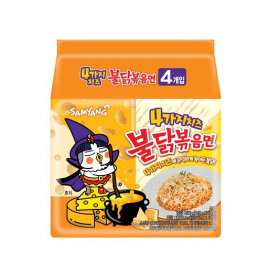 SAMYANG 4 Cheese Buldak Stir-fried Ramen Noodles 145g x 4ea Spicy K-Food