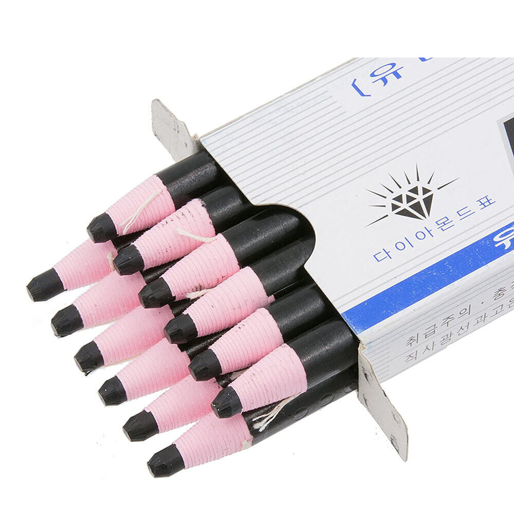 Diamond Peel-Off China Markers/Grease Pencils for Glass Black Colors (12ea)